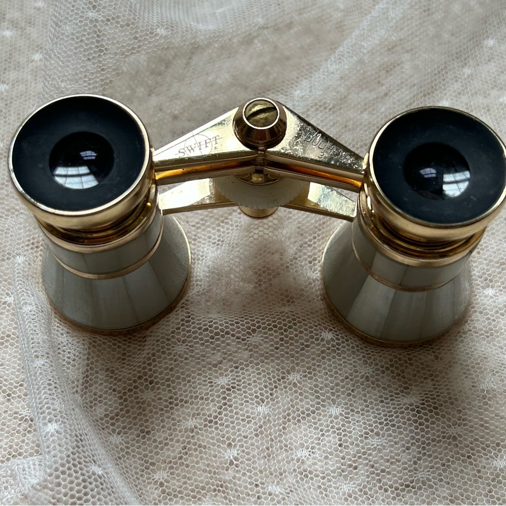 SWIFT GOLD AND GRAY OPERA GLASSES, VINTAGE 1980s, LIKE NEW CONDITION!🎟️ - Picture 6 of 14